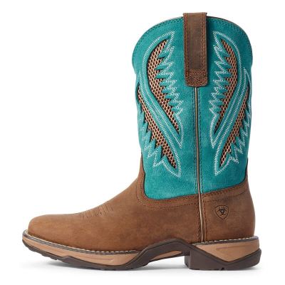 Ariat Anthem VentTEK Çikolata / Turkuaz Western Csizma Bayan (33316-805)